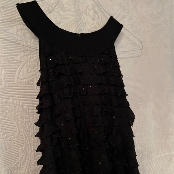 Joseph Ribkoff Black Halter Sequin Dress - Size 14 - Picture 3 of 7